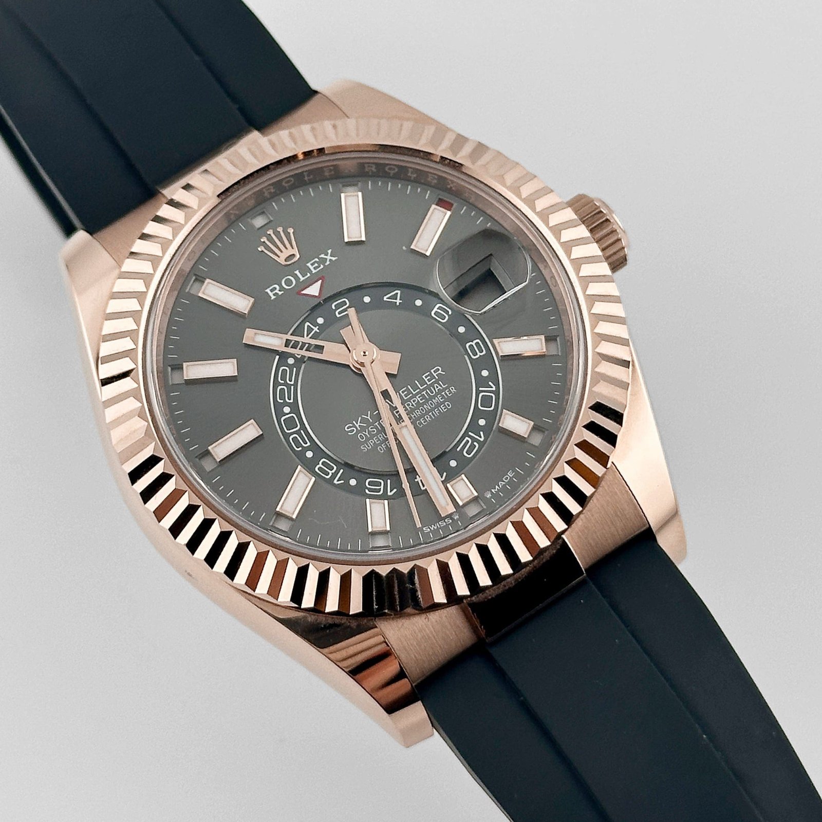 R01ex Sky-Dweller 336235 Rose Gold Slate Rhodium Dial (2024)