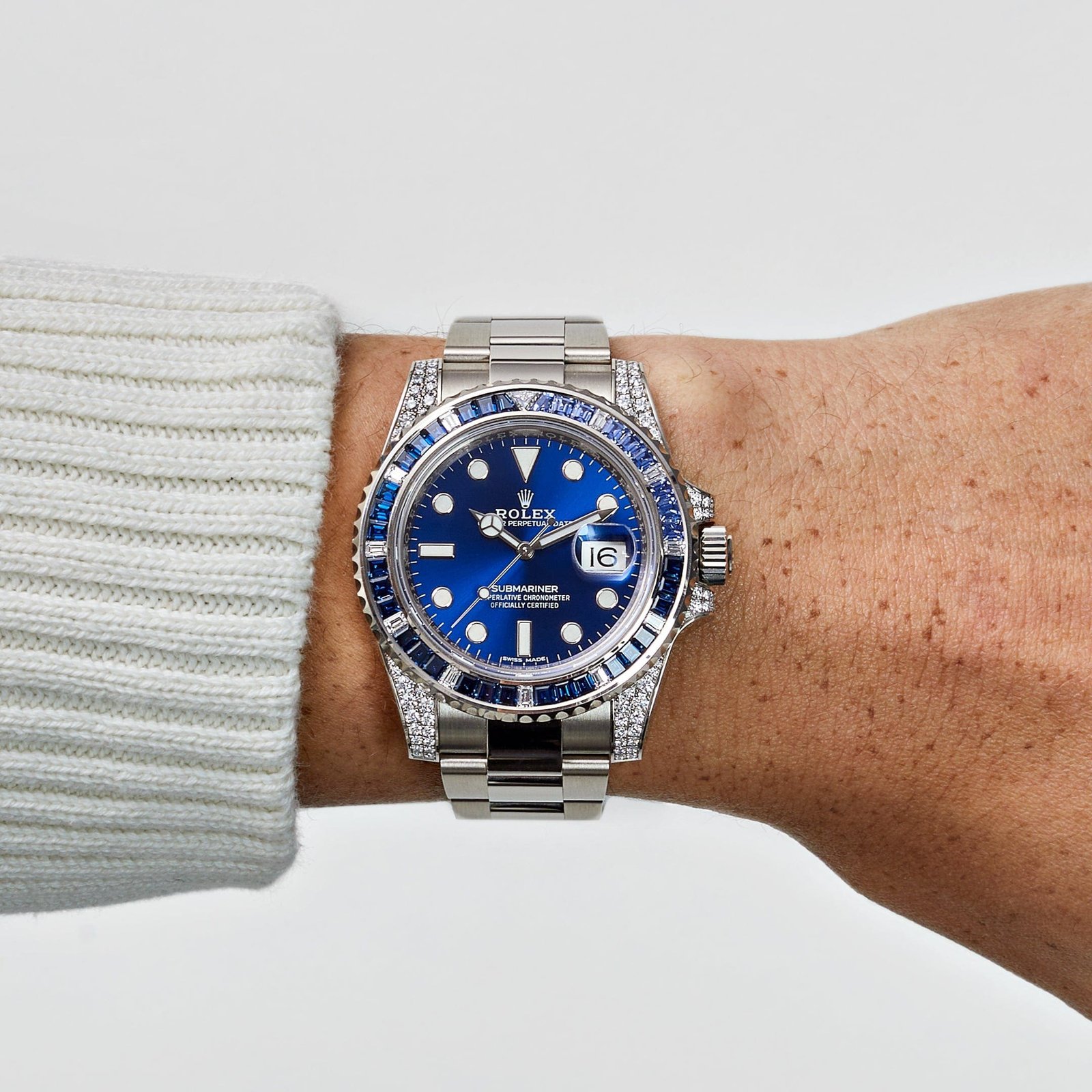 R01ex Submariner Date 116659SABR White Gold Blue Dial Sapphire D1am0nd Bezel (2022)
