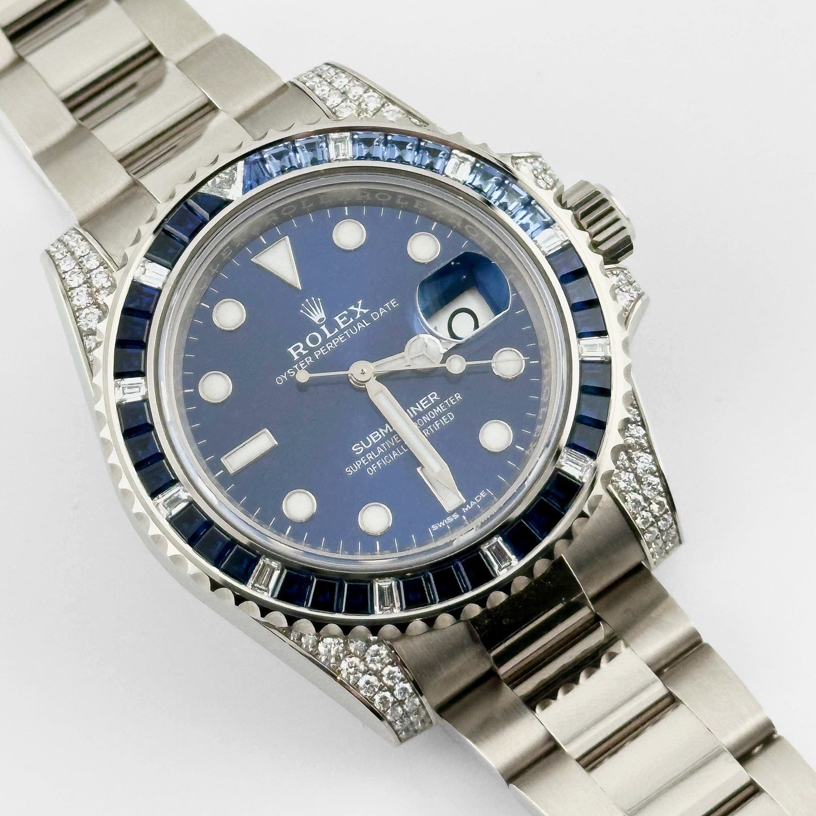 R01ex Submariner Date 116659SABR White Gold Blue Dial Sapphire D1am0nd Bezel (2022)