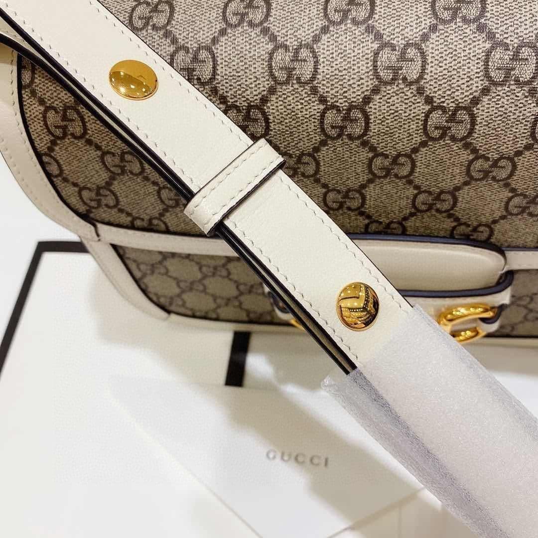 Gvc*1 Horsebit 1955 Shoulder Bag 602204 White