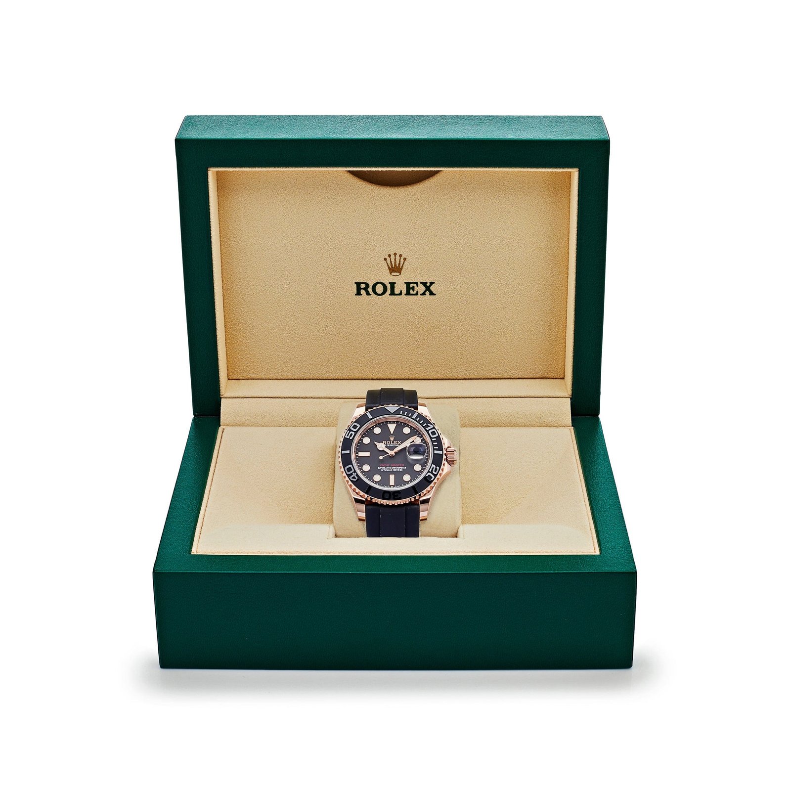 R01ex Yacht-Master 40 126655 Rose Gold Black Dial (2025)