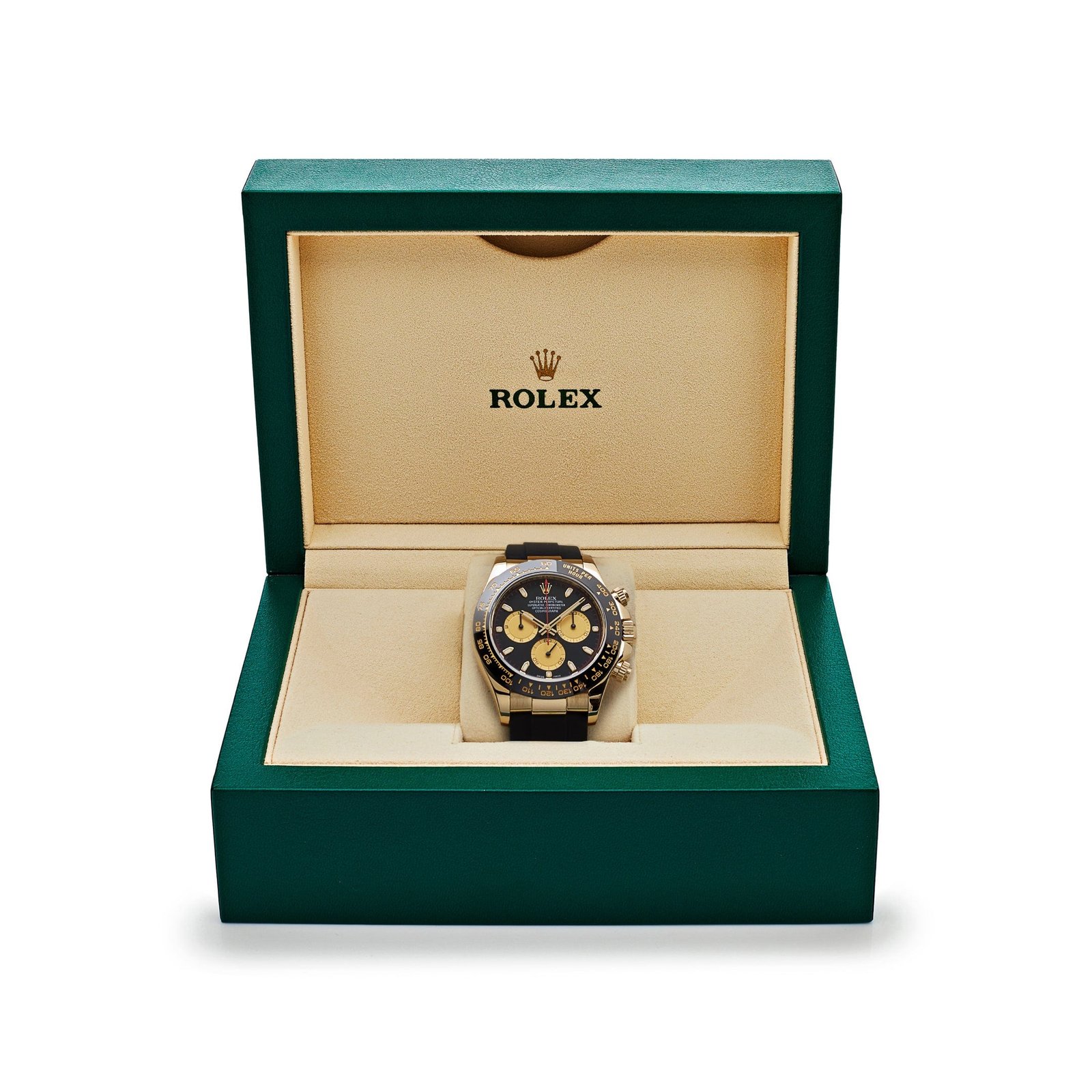 R01ex Daytona 116518LN ‘Paul Newman’ Yellow Gold Black Dial (2017)