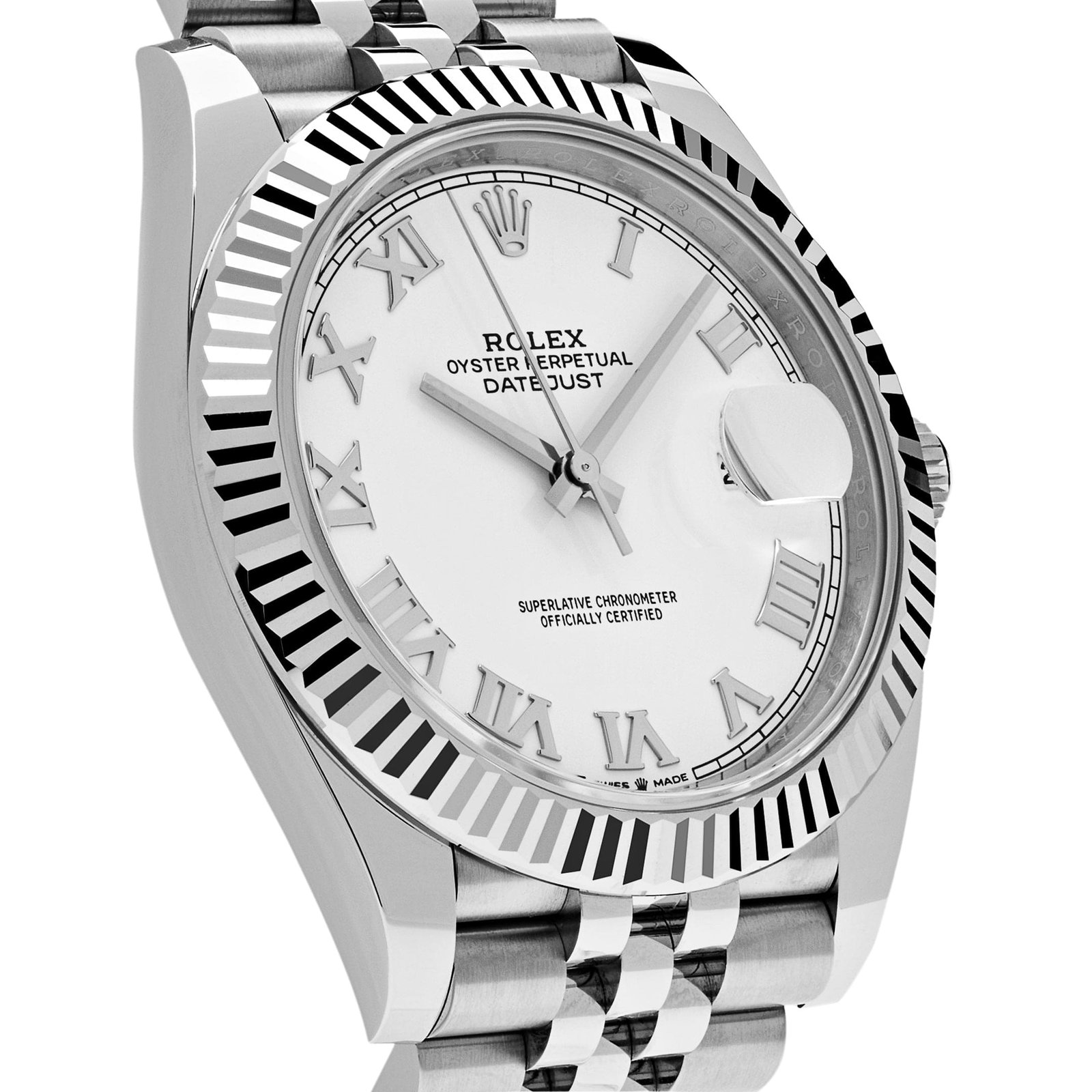 R01ex Datejust 41 126334 Stainless Steel White Dial Jubilee
