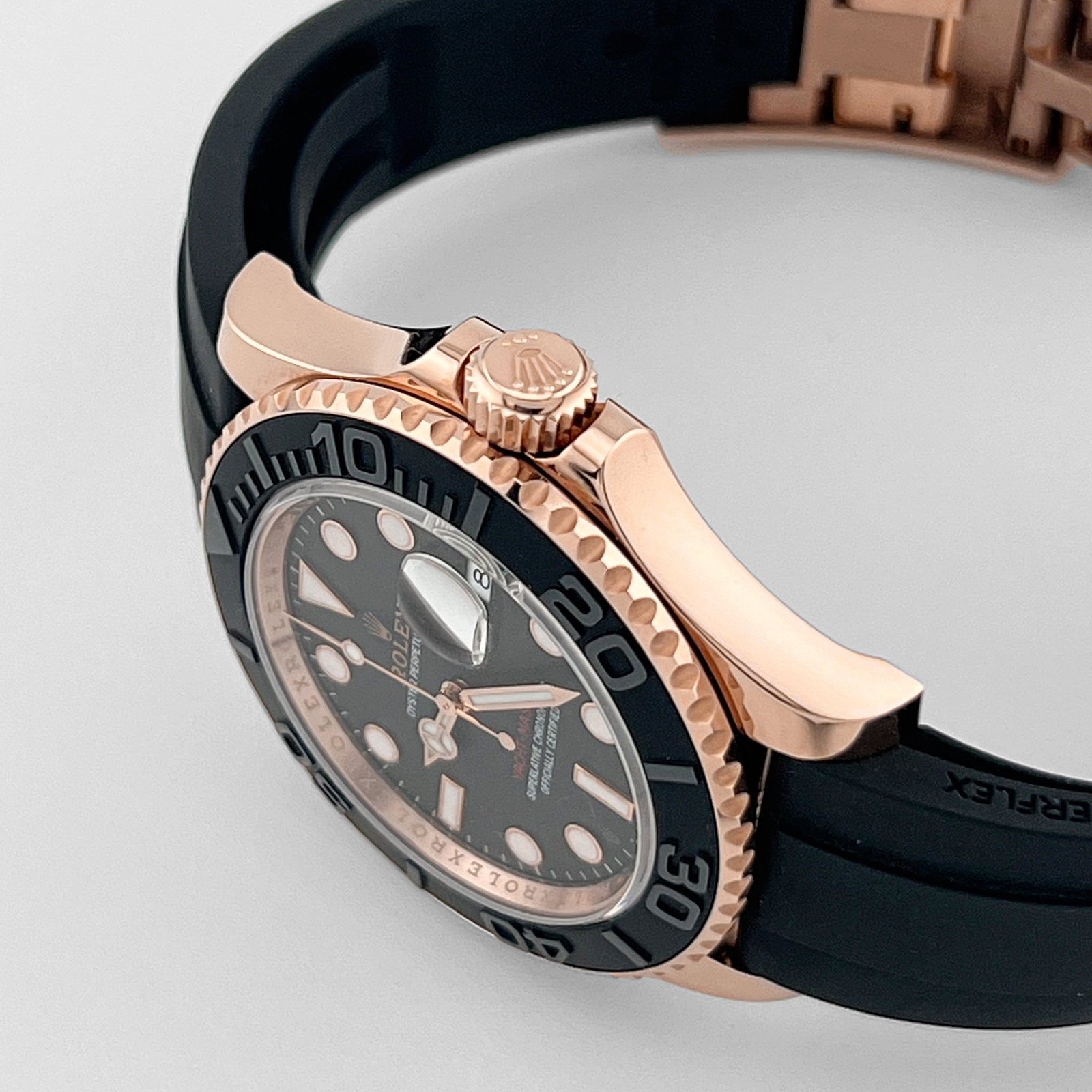 R01ex Yacht-Master 40 126655 Rose Gold Black Dial (2023)